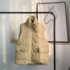 Damesvesten herfst en winter effen kleur mode corduroy warm vest enkele rij knopen opstaande kraag zak mouwloze jassen