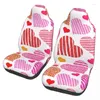 Car Seat Covers Hearts Seamless Pattern Cover Custom Printing Universal Front Protector Accessories Cushion Set