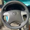 Steering Wheel Covers Custom Leather Hand Sewn Cover For Toyota Camry Peach Wood