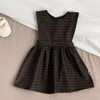 Robes de printemps pour filles de 0 à 4 ans, vêtements pour sœurs, robe de soirée pour enfants, combinaison sans manches, en coton, à carreaux, princesse, 2024