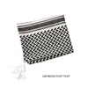 Bandanas lenço de impressão geométrica para mulheres inverno grosso feminino acampamento compras adolescentes lenços étnicos decorativos