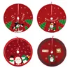 Christmas Decorations Merry X-Mas Tree Skirt Ornaments Snowman Red Cloth Xmas Diy Happy Party Supplies