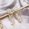 Charme Moda Mulheres Designer Brincos Ear Stud Marca 18K Banhado A Ouro Designers Geometria Letras Brinco De Cristal Festa De Casamento Jewerlry Estilo Clássico