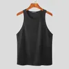 Canotte da uomo 2024 Uomini Lucidi O-Collo Senza Maniche Streetwear Moda Casual Gilet Summer Party Nightclub Abbigliamento S-5XL INCERUN