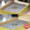 Stud Earrings CANNER Fashion Zircon Gems Crystal For Women Engagement Earring Jewelry Birthday Party Anniversary Gift