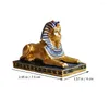 Decoratieve beeldjes Egyptisch standbeeld schieten Prop Vintage Home Decor God Th Sculptuur Ornamenten Sphinx