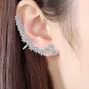 Brincos traseiros Star Ear Crawler para mulheres com strass