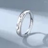 Bagues de cluster Zircon Elk ouvert pour femmes hommes conception simple 925 sterling argent amoureux bague de fête de Noël bijoux cadeaux de la Saint-Valentin