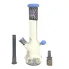 Glas-Shisha-Bong/Rig/Bubbler, Höhe: 27,9 cm, mit Downstem und Glaskopf, farbig, GB084