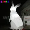 8mH (26ft) With blower wholesale Custom advertising white giant inflatable rabbit/animal cartoon/inflatables easter bunny with led light for sale