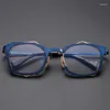 Zonnebrilmonturen Japan Design heren onregelmatig puur titanium vierkant frame brillen dames unieke optische bijziendheid lenzen bril