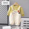 Clothing Sets Spring Baby Boys Tracksuit Kids Long Sleeve Top T-SHIRT Bib Pants Overalls 2pcs/set Children Infant Sport Suit