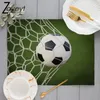 Table Mats Football Place Field Of The Game Strategy Tactics End Zone Touchdown Sports Competition Theme Linen Placemats Dining