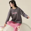 Women's Sleepwear 5XL Big Yards Women Cotton Cartoon Printing Pajama Sets Long Sleeve Pajamas Soft Pyjamas Autumn Homewear XXL 3XL 4XL