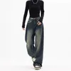 Men's Pants Spring And Autumn American Street Men Women Trendy Personality Straight Tube Loose Jeans High Wide Leg Casual