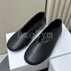 Dress Shoes Crystal Decor Ballet Flats Real Leather Women Round Toe Loafers Silk Summer Shoe Mesh Hollow Out Party For