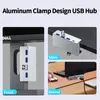 Aluminium USB 3.0 HUB SD-Kartenleser mit Aufladung, Hochgeschwindigkeitserweiterung, 5 GB Datenübertragung, Clip-Typ für Laptop-Zubehör