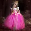 Abiti da ragazza MUABABY Ragazze La Bella Addormentata Vestire Vestiti Bambini Manica lunga Aurora Costume da principessa Festa di Natale