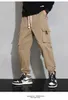 Spring Baggy Cargo Men Pants Big 8xl Multi Pockets Loose Wide Pants Casual Men Pants Elastic Banded Cuff 240124