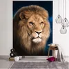 Tapisserier Lion Decorative Tapestry Hippie Bohemian Wall Gypsy Landscape Bedrum