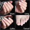 240pcspack Full Cover French Nail Tips Classical False Nails French Tips Classic Coffin Fake Nail Art Tips Press On Nails 240127