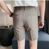 Szorty męskie szczupłe mężczyzn Summer Social Business Fashion Solid Kolor Wedding Thin Short Pants Mężczyzna