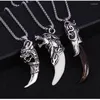 Pendant Necklaces Fashion Brave Men Authentic Wolf Gog Teeth Spike Necklace Women Lucky Jewelry Classic Fang Tooth Amulet