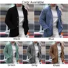 Maglioni da uomo Cappotto con colletto alla coreana abbottonato Cardigan lavorato a maglia Maglione a maniche lunghe Capispalla tinta unita Maglione M 4XL Taglie