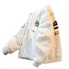Heavy Retro American Vibe Style Baseball Jacket Men 2023 Winter Trendy Brand Bomber Jacket Winter Wear Jackets Coats 240122