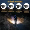 Outros acessórios de iluminação 2 PCS Bateria Bicicleta Frente Luzes Frente Traseira Traseira Lanterna Traseira MTB Road Bike Farol Acessórios de Bicicleta Ciclismo YQ240205