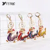 Porte-clés Dragon chinois mignon cristal pendentif portefeuille sac voiture porte-clés chaîne fête de mariage cadeau créatif