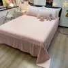 Nordic Style Plaid Wash Cotton Bedding Set Duvet Cover Pillowcases Bed Sheet Comforter Linens Queen King Size 240131