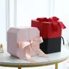 Pudełko prezentowe w kształcie serca z Bow Walentynki Wedding Pakowanie Pakowanie Pakowanie Baby Shower Dekoracja Cukierka Flower Bead Skarbek 240205