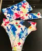 France paris designer High quality womens bikinis set sexy one/two-pieces printing beautiful bikini transparent luxury Dyed fabric Swimsuit