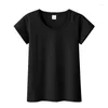 Dames T-shirts 2024 Zomer Dames Katoenen T-shirts met korte mouwen Mode Dames Witte T-shirts