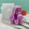 Craft Tools Ocean Style Doll Silicone Mold 3D Conch Princess Holding Ball Girl Candle Making DIY Crafts Resin Soap Molud Home Decor