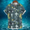 Mäns avslappnade skjortor hawaiian för män sommar mode kort ärm skjorta strand semester eleganta kläder harajuku lös överdimensionerad social camisa