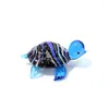 Figurines décoratives Personnalisé Mignon Verre Tortue Miniature Figurine Japon Style Dessin Animé Mer Animaux Ornements Aquarium Fish Tank Kawaii Décor