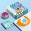 Gemälde (keine Box) 100 Herausforderungs-Farbcode-Puzzlespiele Tangram-Puzzlespielbrett Kinder Kinder entwickeln Spielzeug für logische räumliche Fähigkeiten