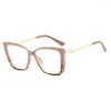 サングラスフレーム2024ファッションスクエア光学式アンチブルーメガネ女性ブランドビンテージシンプルな透明な眼鏡フレームメスオクロスガファス
