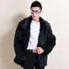 Designer Fur and Grass Coat for Autumn Winter Warmth Fashionable Casual Loose Leather Large Mens Wear D4SI