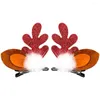Abbigliamento per cani 2 pezzi fermagli per capelli Natale cucciolo fiocco copricapo corno di renna toelettatura accessori per animali domestici