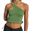 Women's Tanks Casual Y2k White Cut Out Tank Tops Sleeveless Slim T Shirts Female Clothing 2024 Summer Fashion Crop Top Women Camisetas