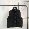 Damesvesten herfst en winter effen kleur mode corduroy warm vest enkele rij knopen opstaande kraag zak mouwloze jassen