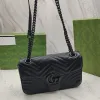 Alta Qualidade Marmont Designer Bag 3 Tamanhos Coração Bolsa De Ombro Pequeno Mini Crossbody Bolsas Bolsas Designer Mulher Bolsa Bolsa Cadeia Luxurys Bolsas Lady Black Gold Bags