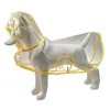 Vêtements de chien d'été classique des vêtements imperméables transparents de poule pour chiot pour le manteau extérieur creux de compagnie de compagnie