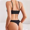 Soutien-gorge ensembles de haute qualité dernière conception taille américaine élégant solide glace soie sans couture sans fil et femmes ensemble de sous-vêtements