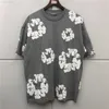 Men's T-Shirts Vintage Puff Print Cotton Printing T shirt Men Women Quality Heavy Fabric Tee Oversize Tops Short Sleeve