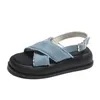 Sandaler anti slip grå höjd ökar stövlar plattskor tofflor kvinnor sommar sneakers sport s övare design 813 98421 pers