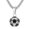 Collier de Football avec chaîne en acier inoxydable, produit de sport, cadeau pour garçons, pour hommes